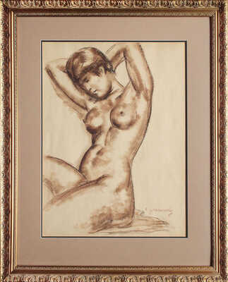 Грановский Самуил Соломонович. Обнаженная с руками за головой